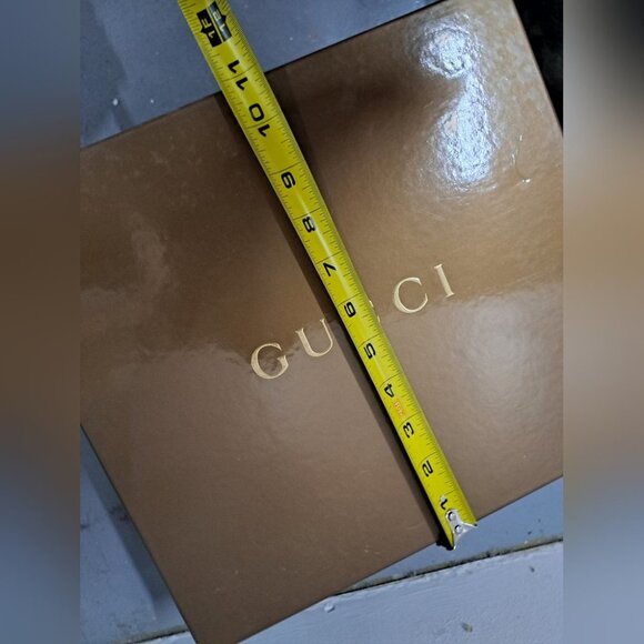 Authentic Gucci Box Light Brown Shiny Rare - Box Only 12 x 11 x 4.25 - Picture 8 of 9